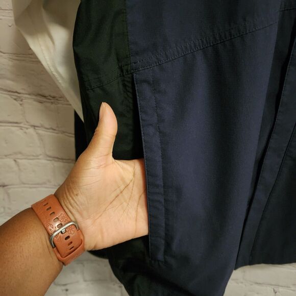 FootJoy Jacket Mens Medium Blue White Full Zip DryJoy Windbreaker Golf - Picture 3 of 14